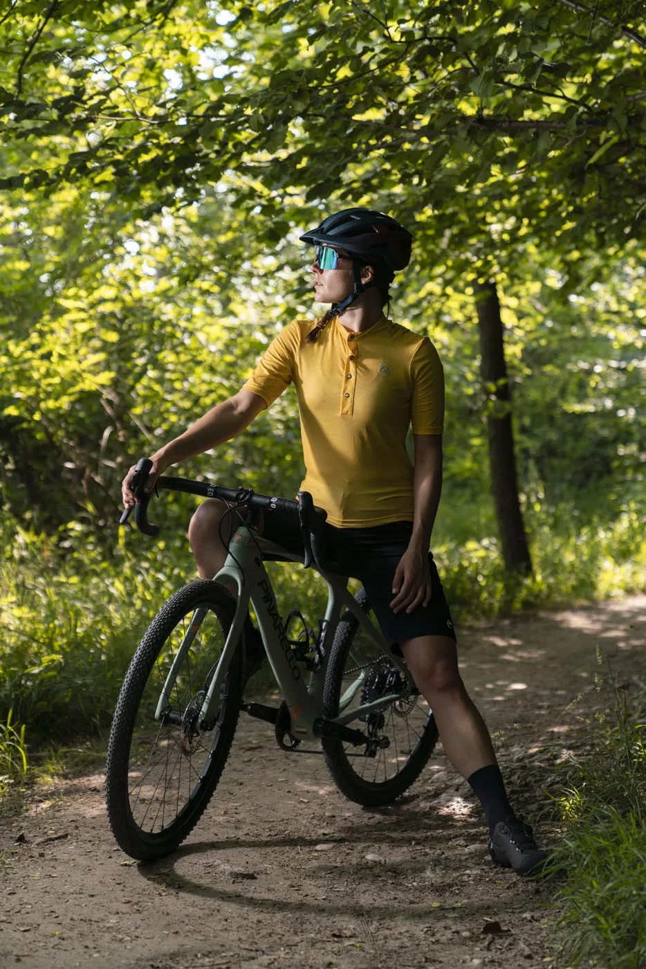 MB Wear Gravel Allday cykeltröja gul knappar