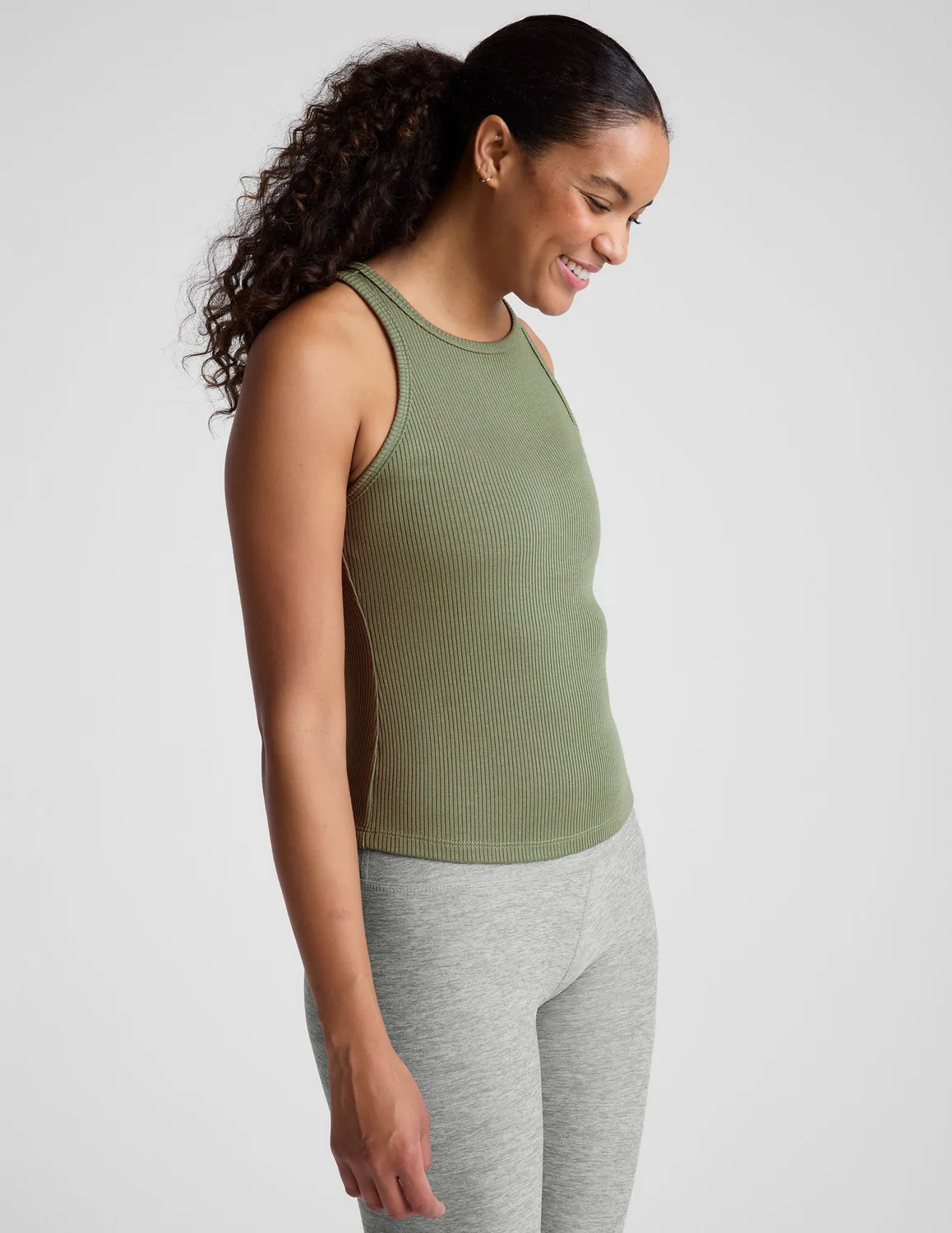 Beyond Yoga Formation linne Green Dusk ribbat