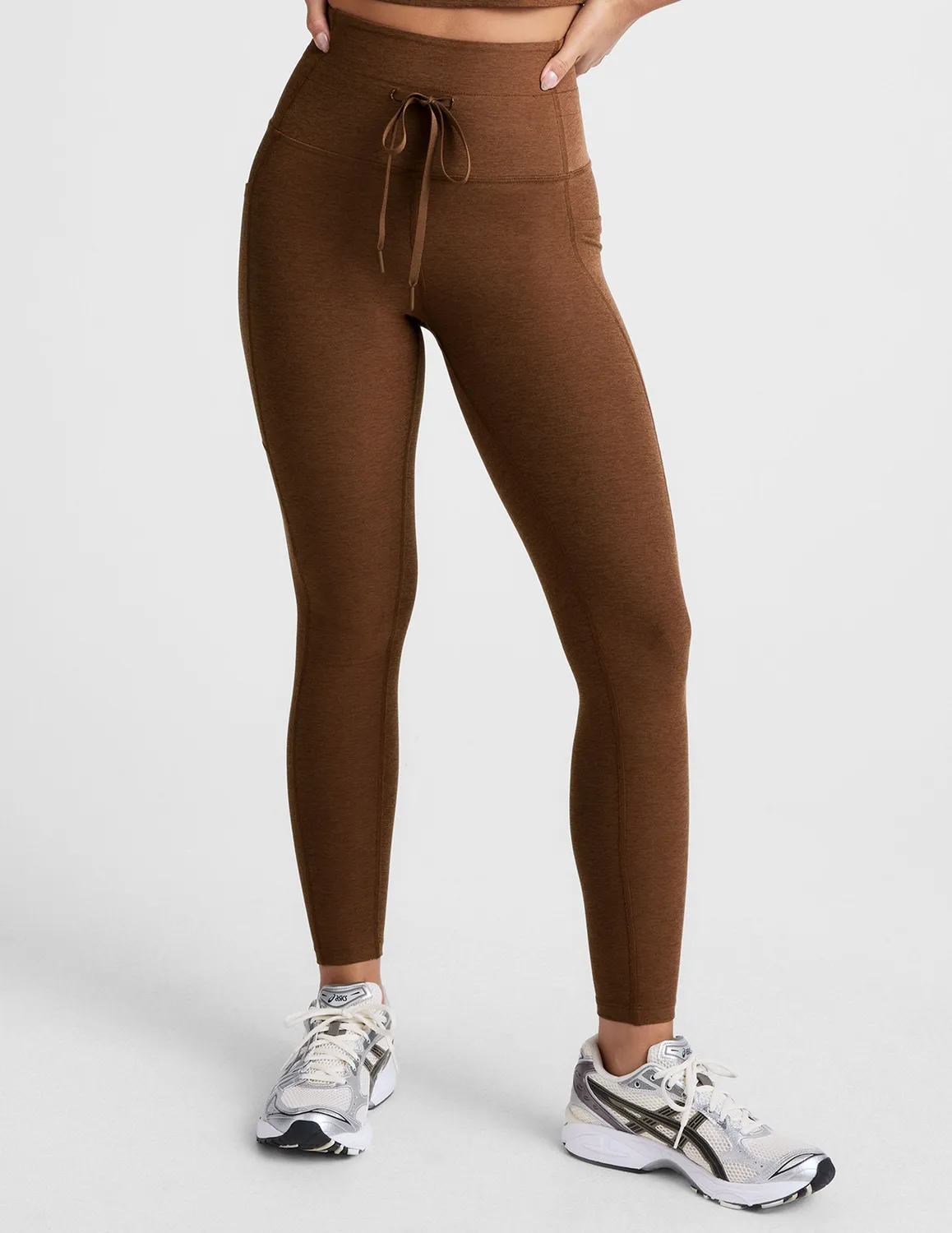 Beyond Yoga Spacedye Go Pocket Midi leggings brun melerad
