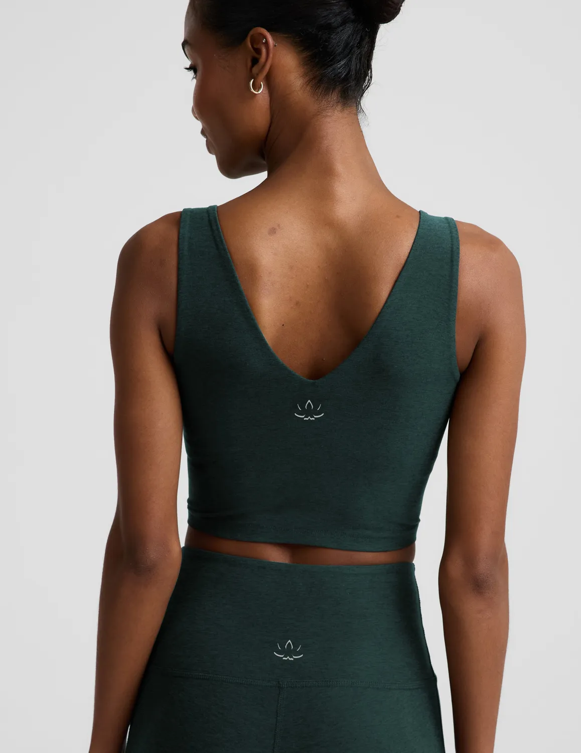 Beyond Yoga Spacedye Good Day Cropped Tank träningslinne Dark Ivy