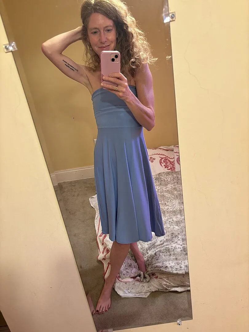 Beyond Yoga Featherweight Strapless klänning Nocturnal Navy bh