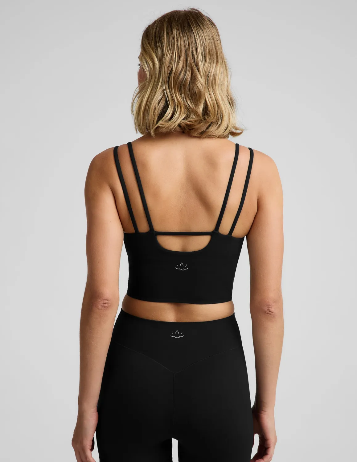 Beyond Yoga glowzone Strappy Cropped Tank träningslinne Pitch Black