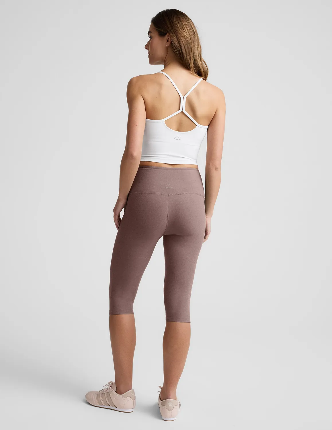 Beyond Yoga Spacedye Pedal Pusher capri Rosey Taupe sval