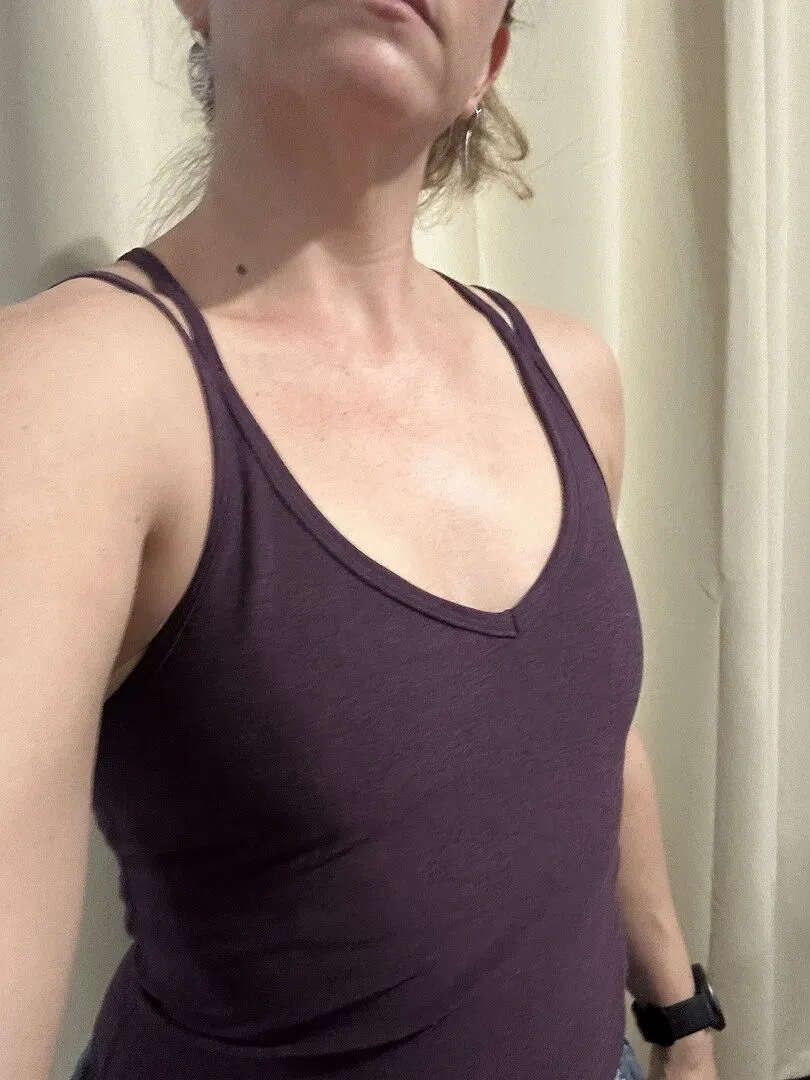 Beyond Yoga Spacedye Get Across Tank träningslinne Dusty Forest Heather