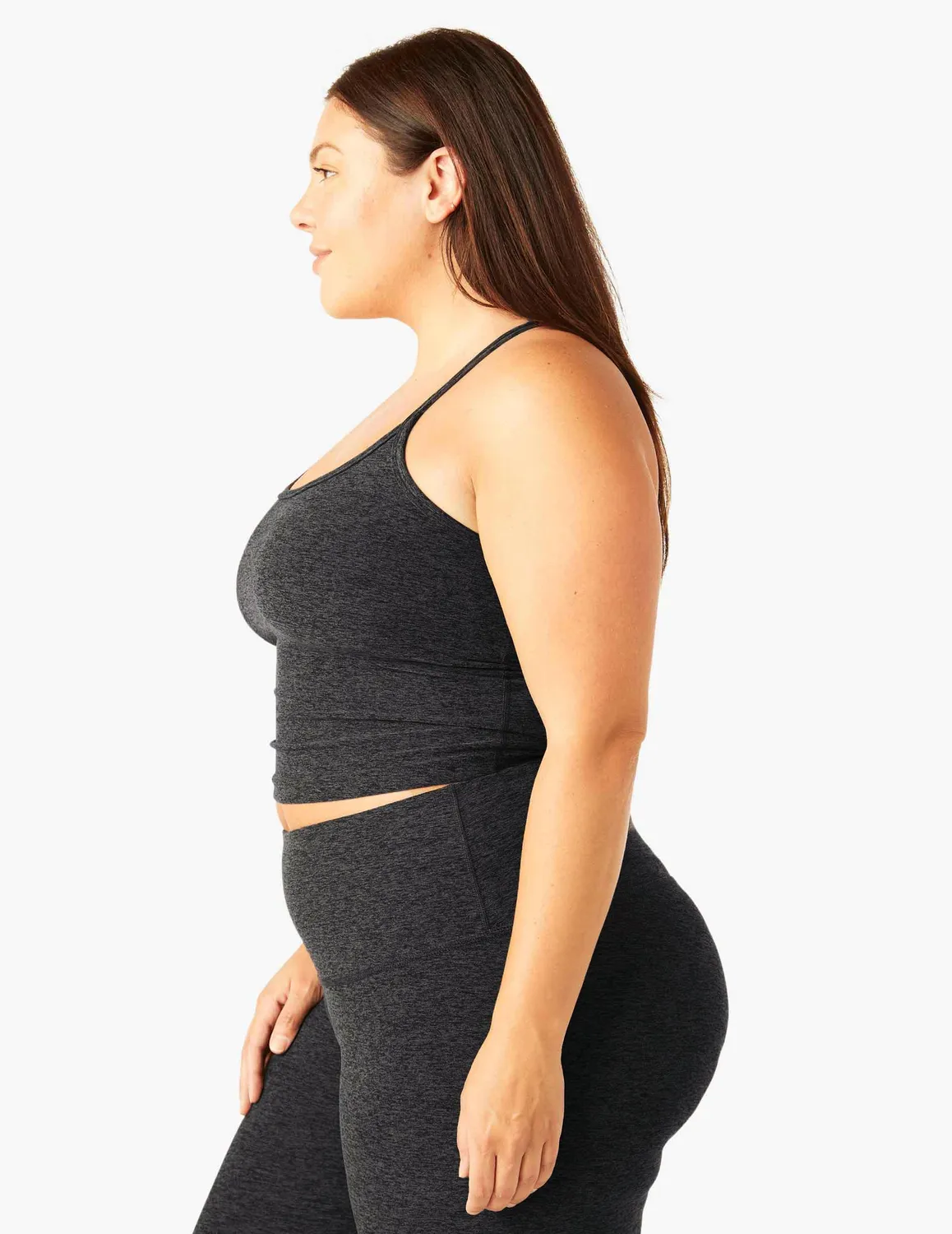 Beyond Yoga Spacedye Slim Racerback cropline Black-Charcoal