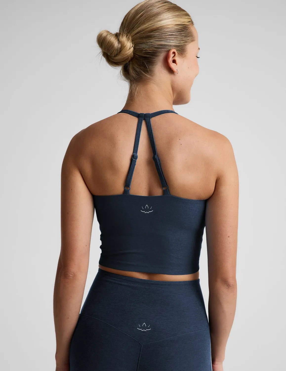 Beyond Yoga Spacedye Make It Strappy Tank träningslinne Nocturnal Navy