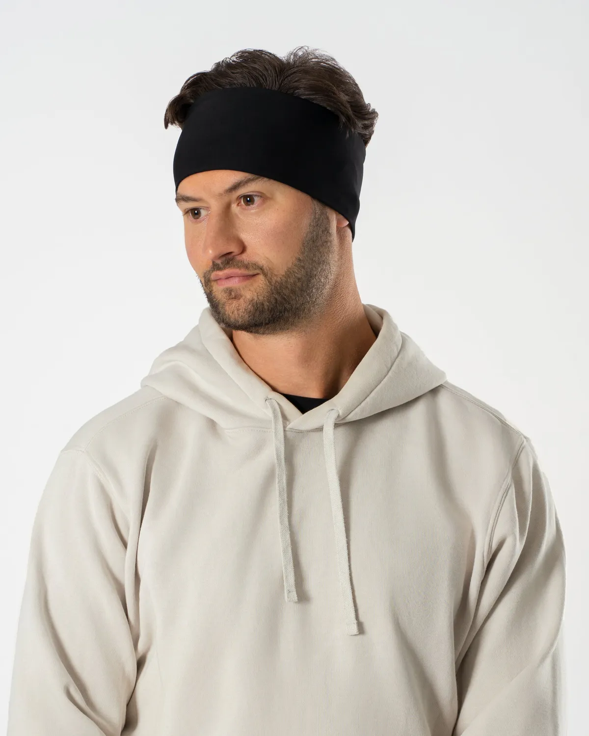 Tripulse Wide Tencel pannband unisex Midnight Black brett