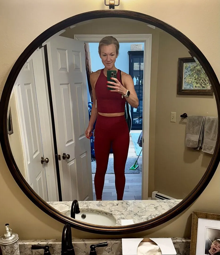 Beyond Yoga Spacedye Vitalize Full Length leggings cabernet heather hög midja