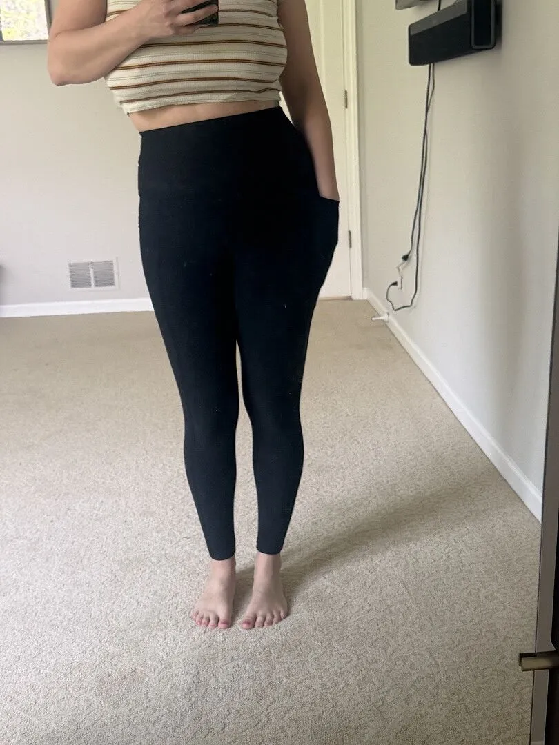 Beyond Yoga Spacedye Out Of Pocket High Waisted Midi Legging Sunset Violet Heather
