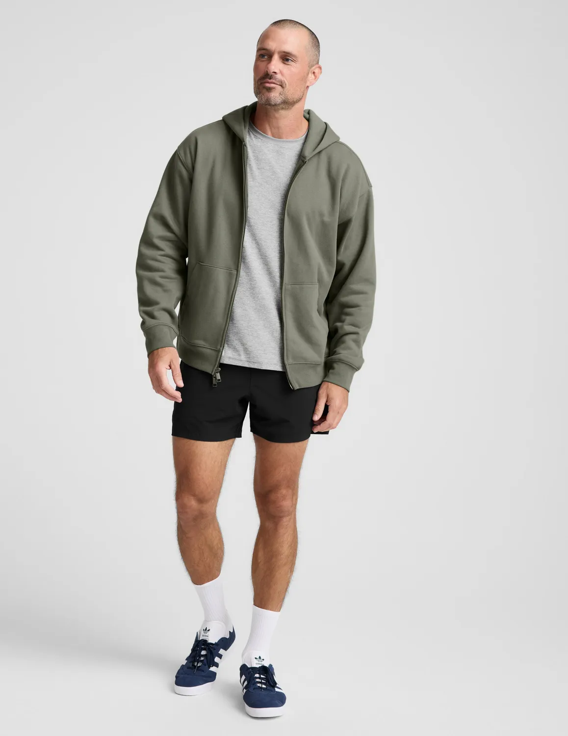 Beyond Yoga LuxeFleece Full Zip hoodie dusk basil fleece
