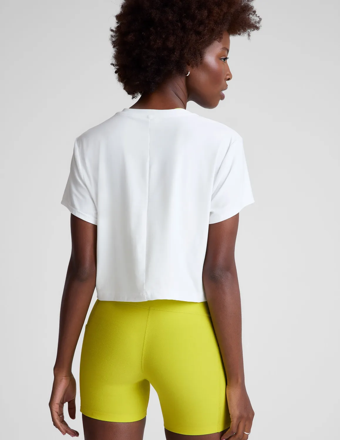 Beyond Yoga Featherweight Supreme Cropped topp Cloud White vit
