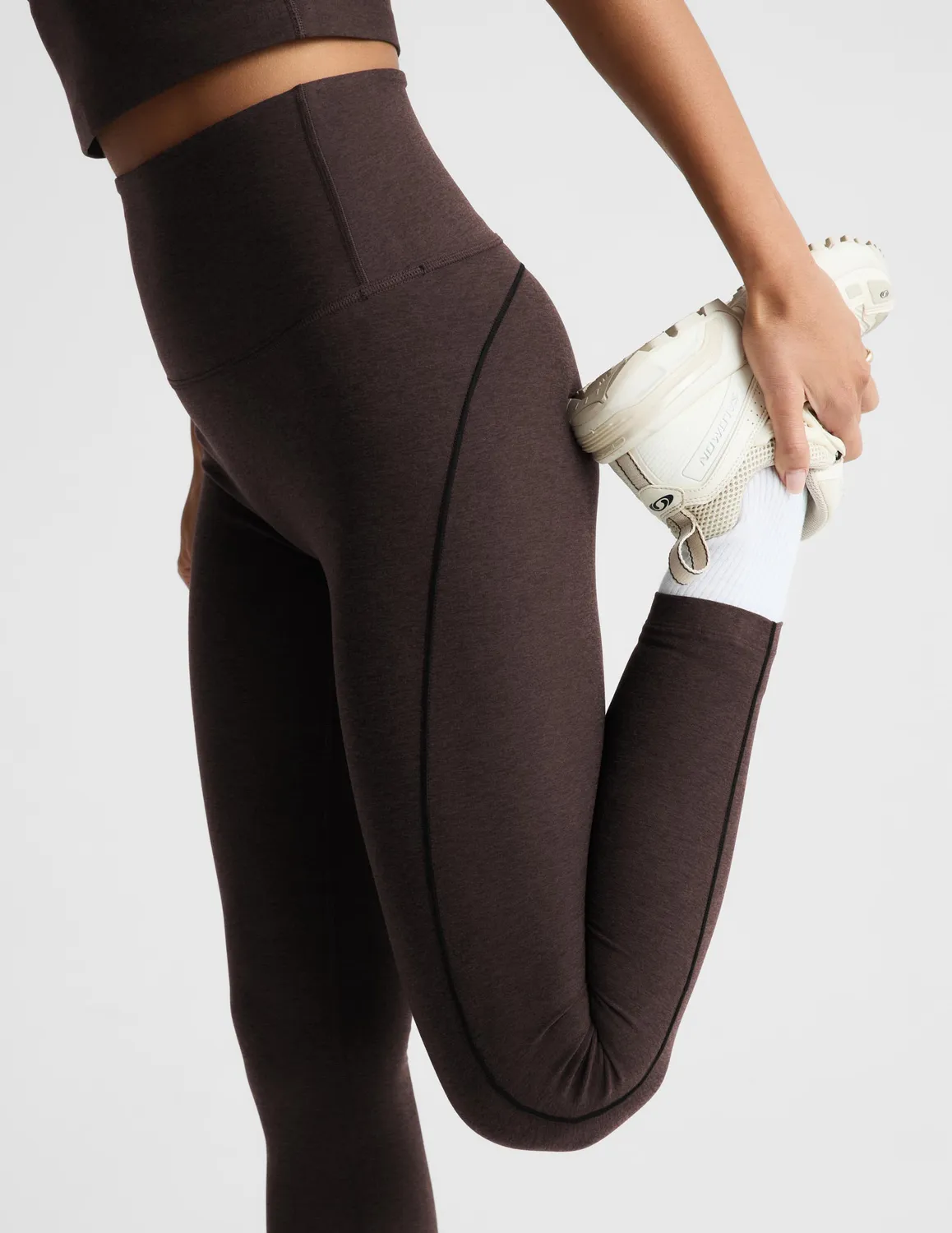 Beyond Yoga Spacedye Dynamic High Waisted Tights Dark Chocolate midi