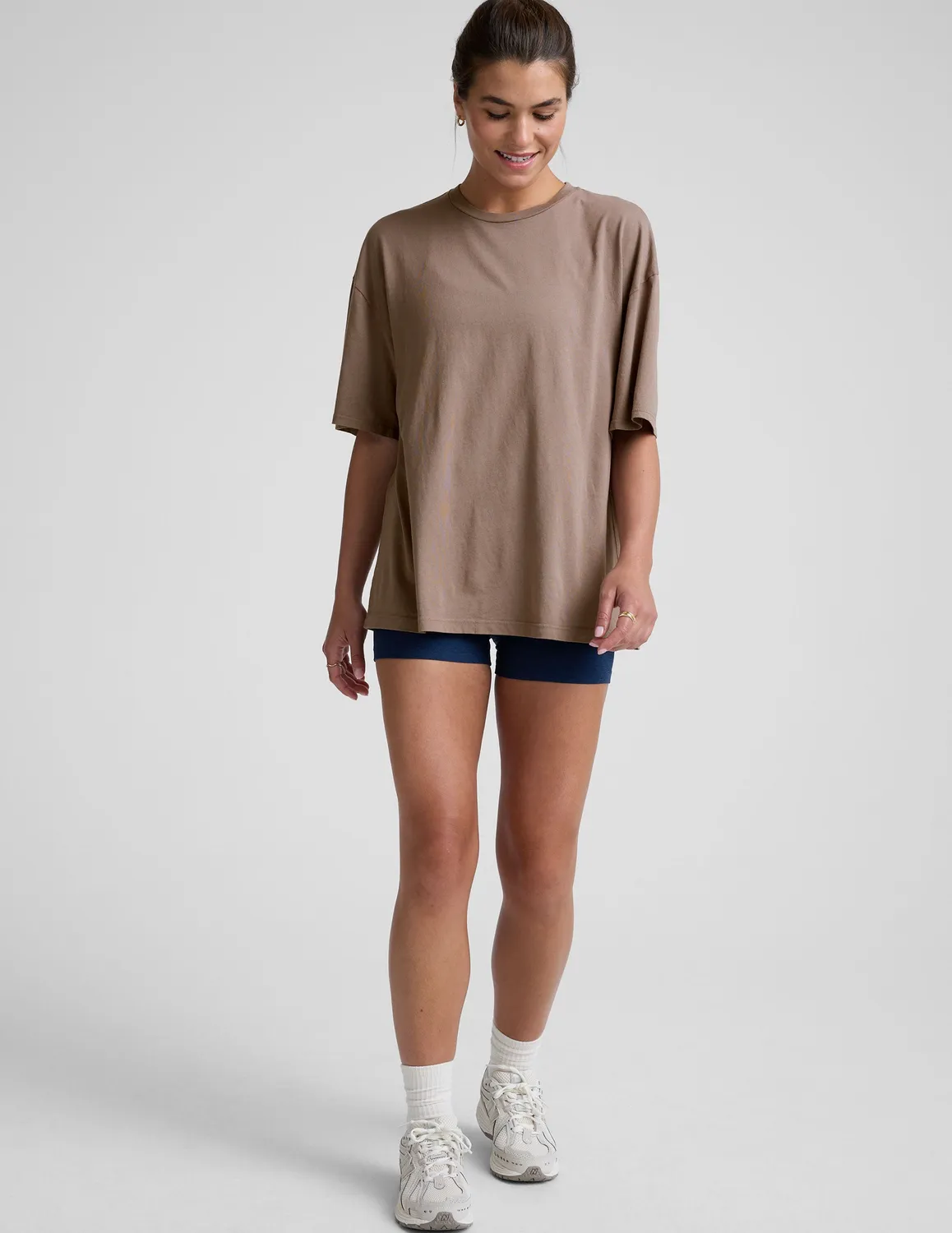 Beyond Yoga Oversized Cotton Tee t-shirt mauve oversize