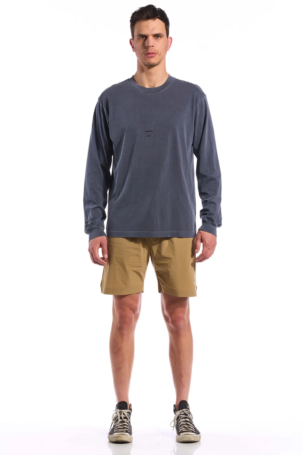 Giordana Long Sleeve Steps Tee t-shirt gråblå