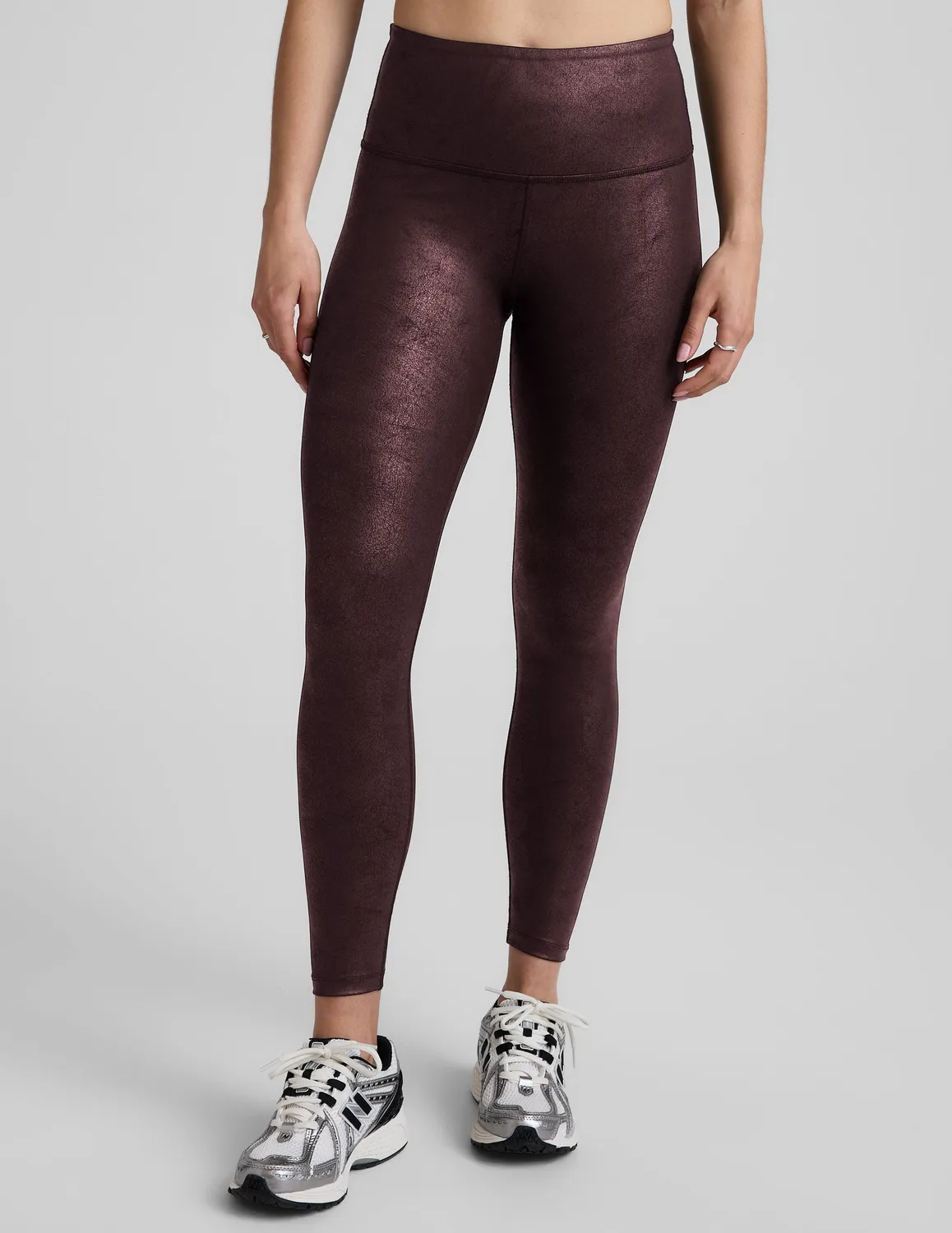 Beyond Yoga Leatherette Midi leggings Cherry high waist