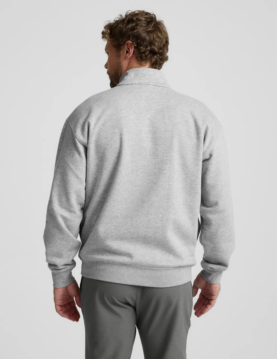 Beyond Yoga LuxeFleece Half Zip sweatshirt Light Heather Gray