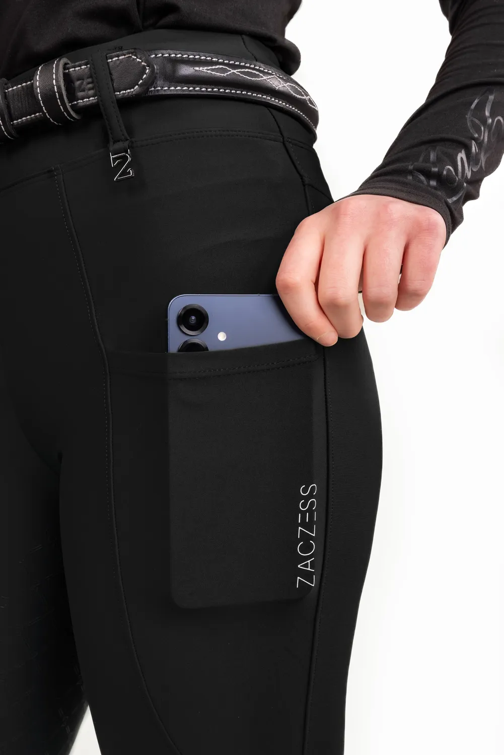 ZacZess London Black Hybrid ridleggings YR junior