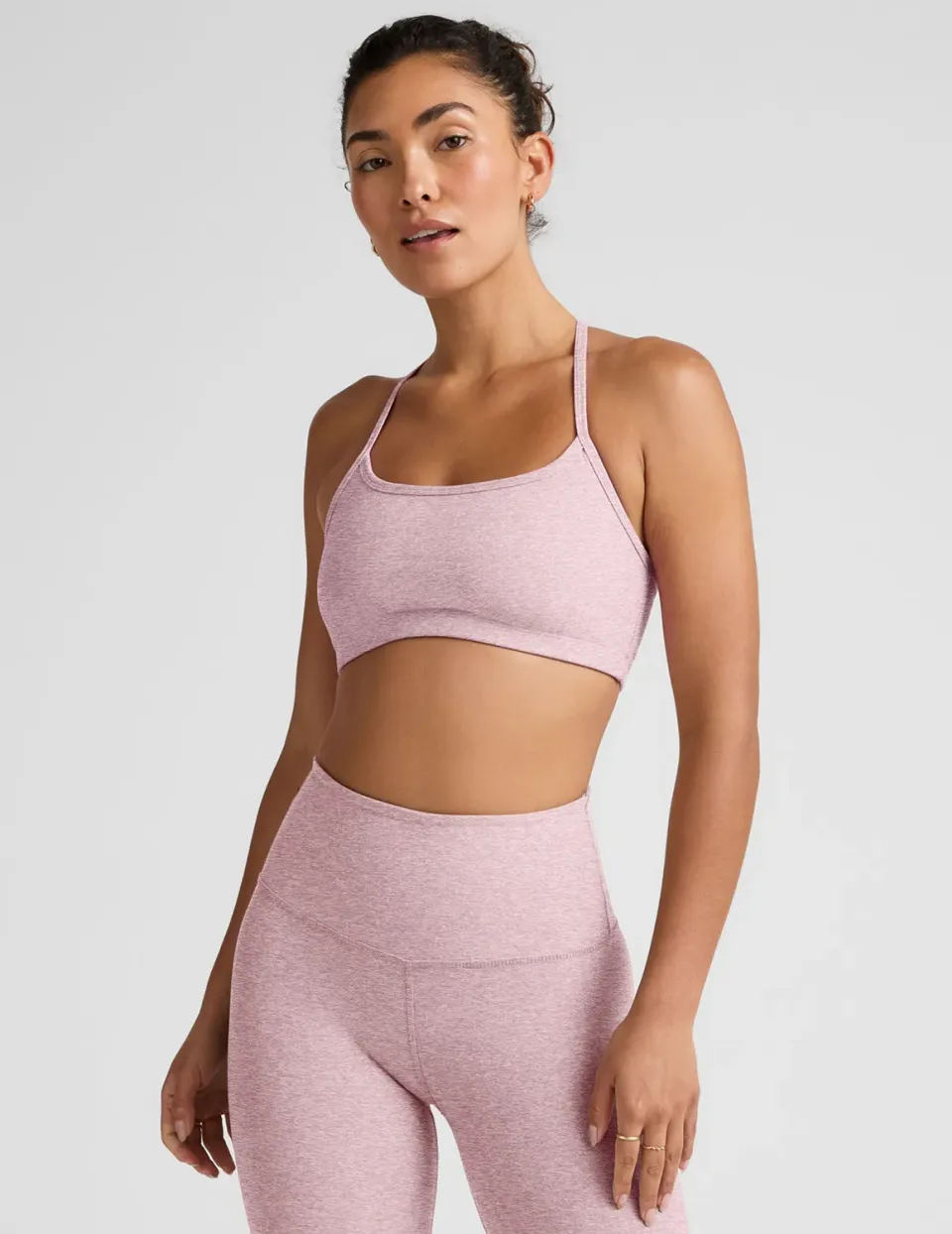 Beyond Yoga Spacedye Slim Racerback sportbh Blush Blooms ljusrosa