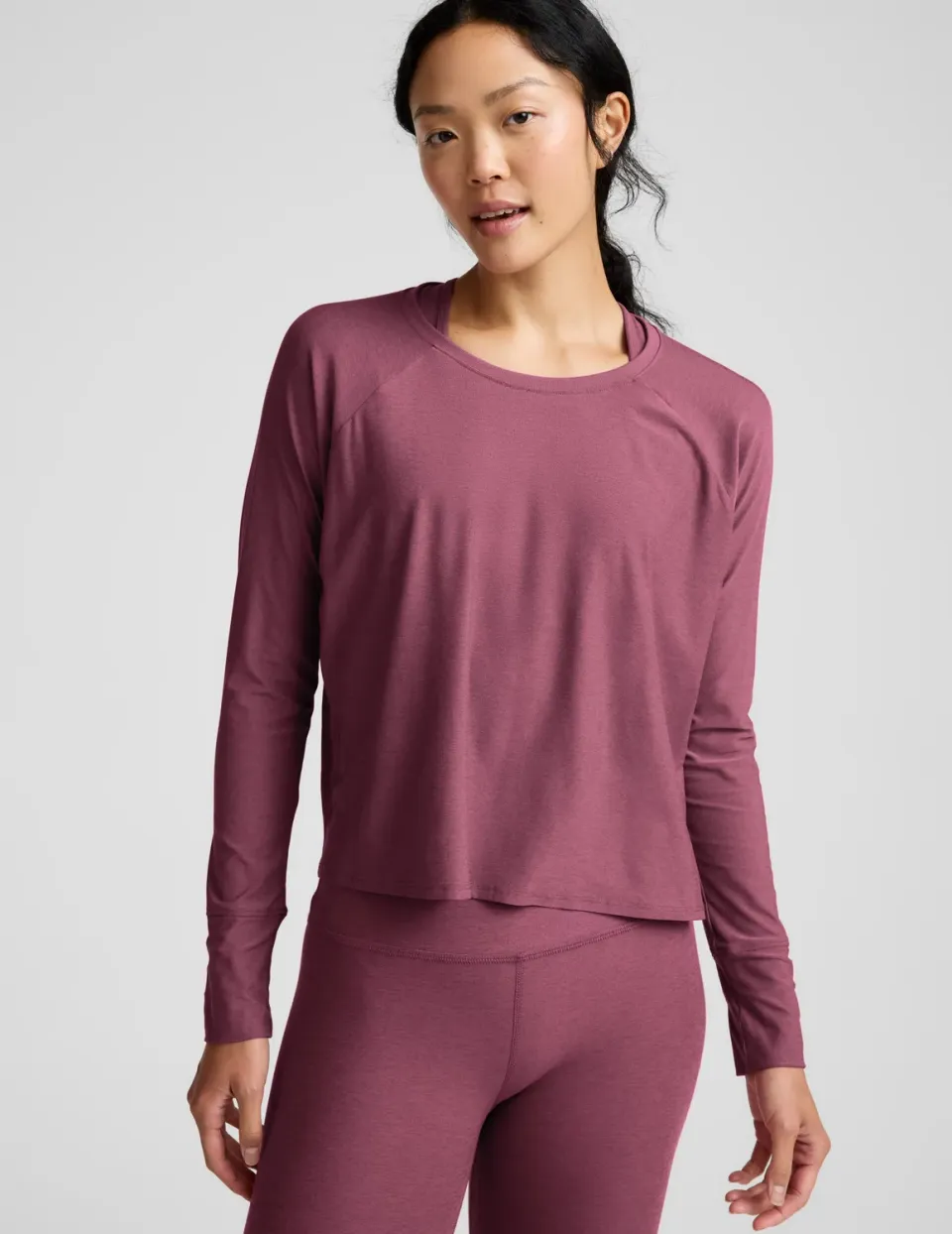 Beyond Yoga Featherweight Daydreamer Pullover tröja Smooth Mauve Heather mjuk