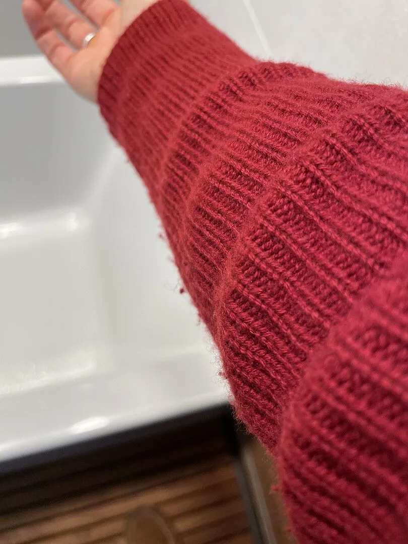 Beyond Yoga Wool-Cashmere V-Neck tröja Dark Chocolate