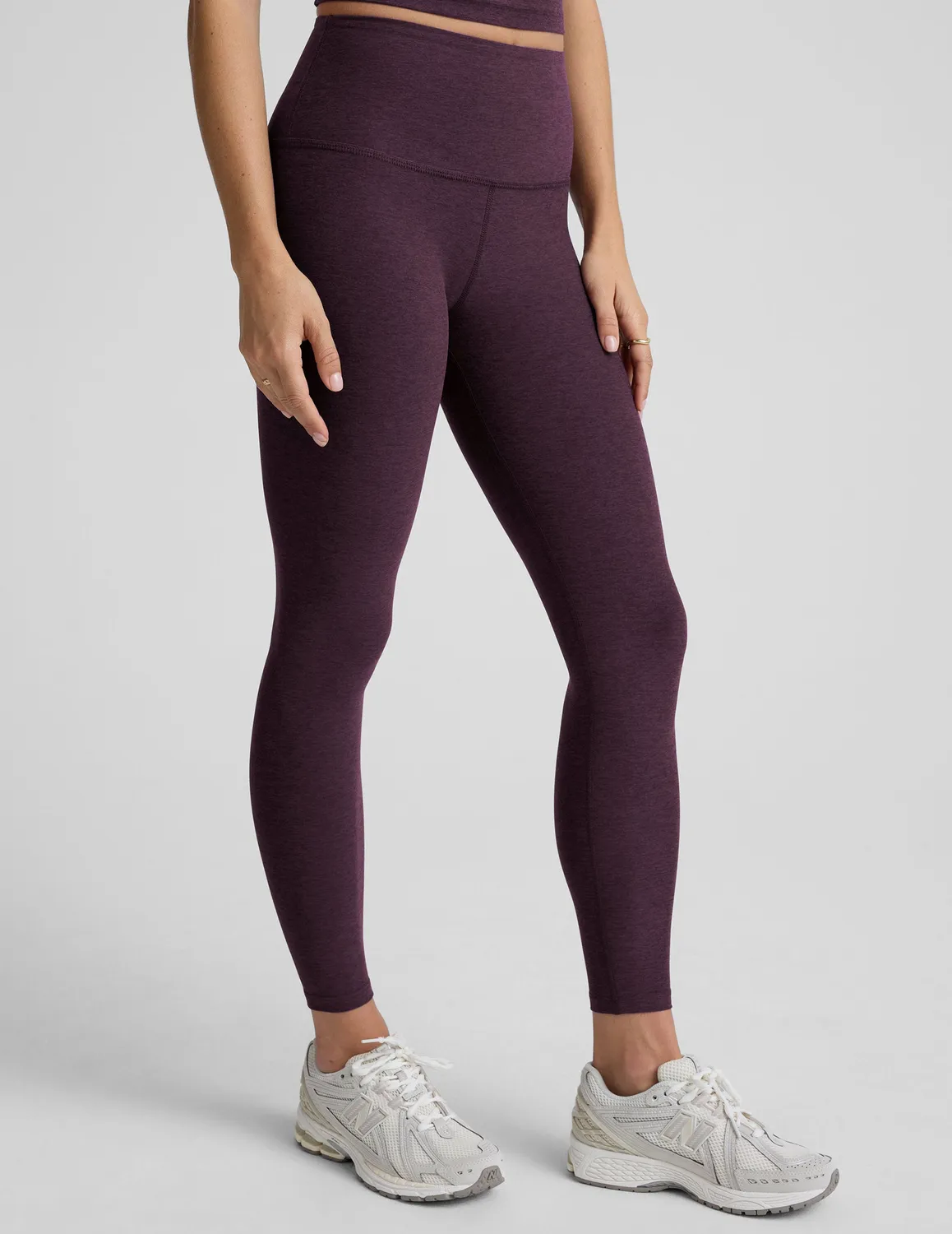 Beyond Yoga Spacedye Caught In The Midi träningstights Eggplant Purple Heather hög midja