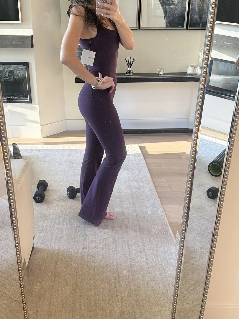 Beyond Yoga Spacedye Always Bootcut jumpsuit Darkest Night med bh