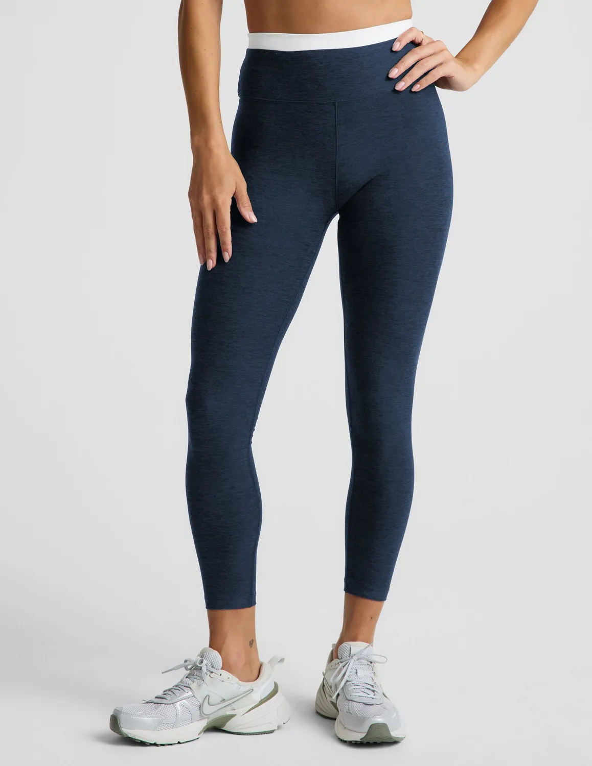 Beyond Yoga Spacedye Layered Midi leggings Nocturnal Navy kontrast
