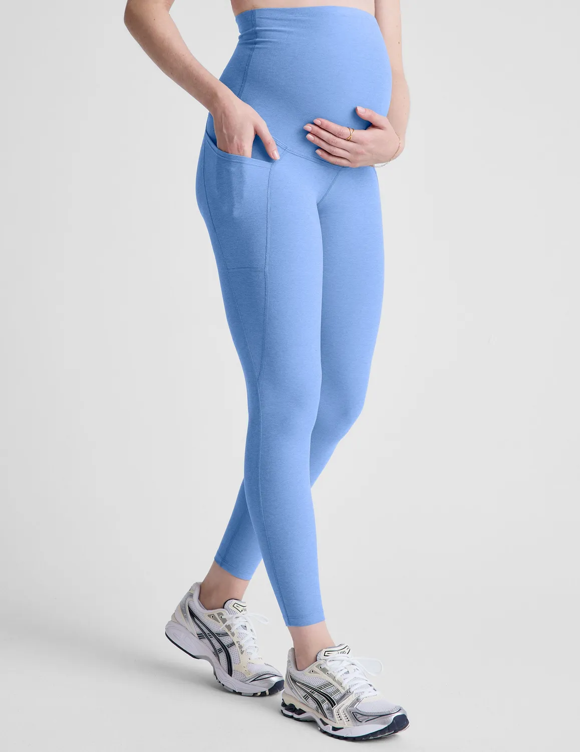 Beyond Yoga Spacedye Love the Bump mammaleggings Flower Blue midi