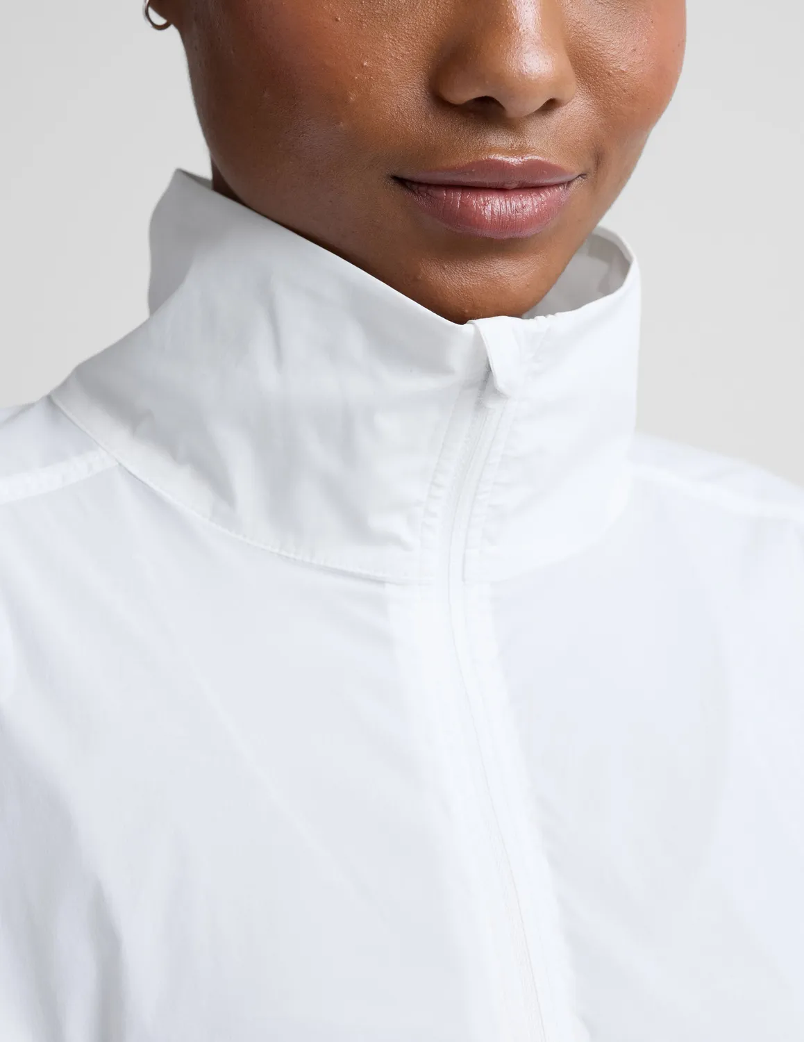 Beyond Yoga Places To Go Half Zip jacka vit UPF 50+