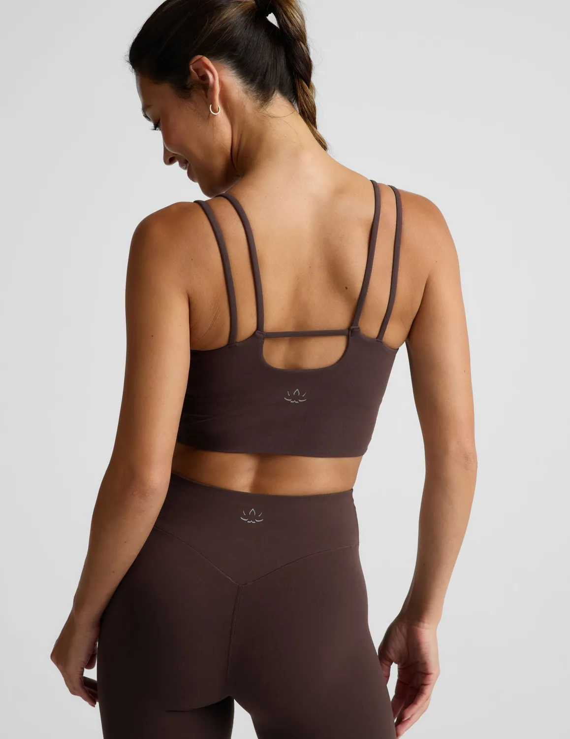 Beyond Yoga glowzone Strappy Cropped Tank träningslinne Cocoa Plum