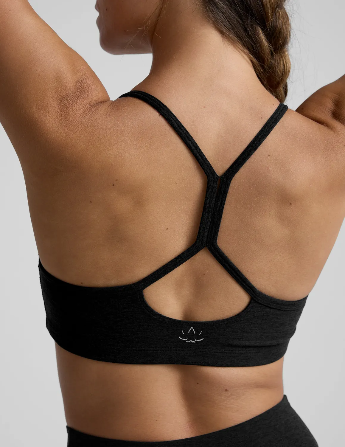 Beyond Yoga Spacedye Slim Racerback BH svart lätt stöd