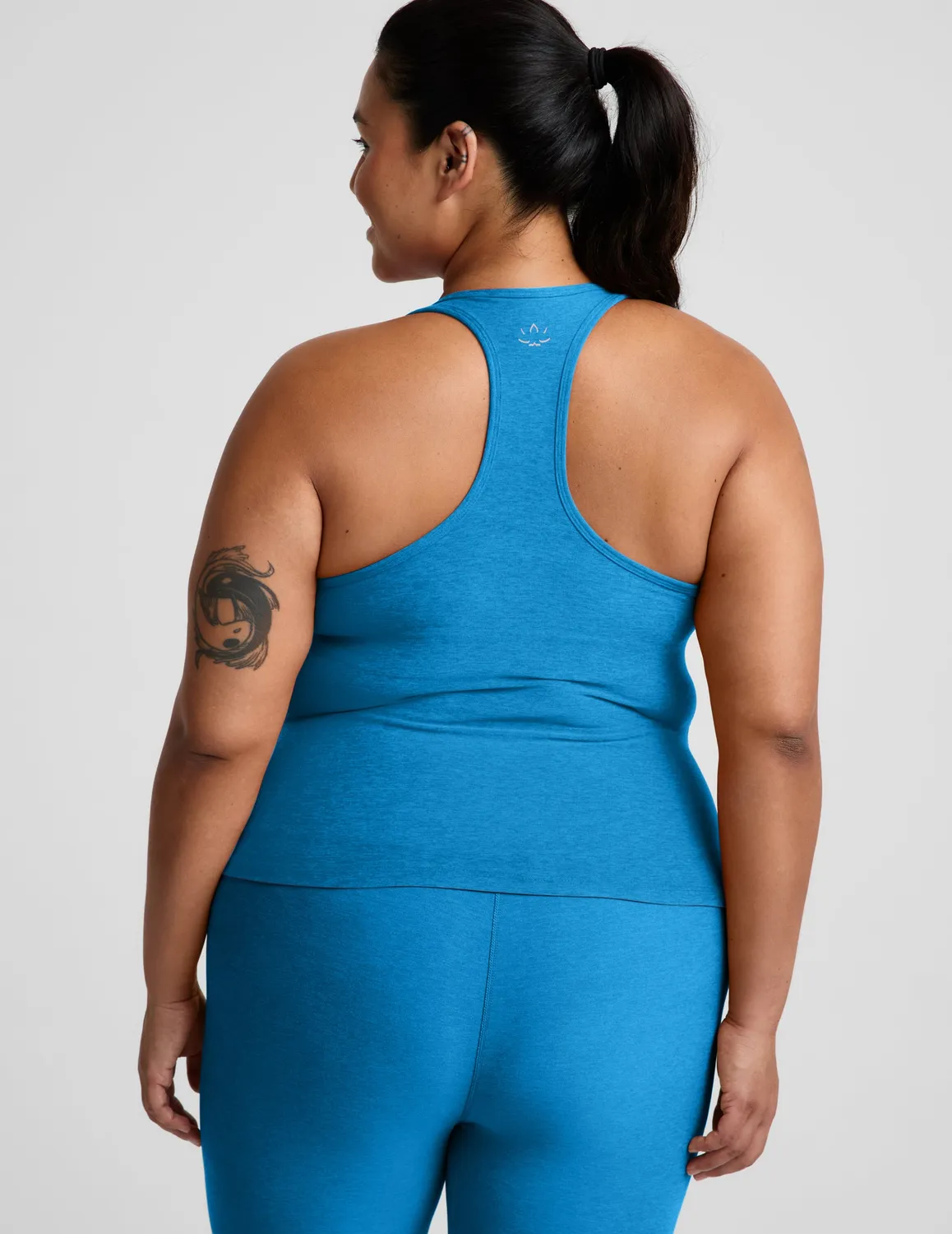 Beyond Yoga Spacedye Step Up Racerback träningslinne Malibu Lagoon 1X-2X
