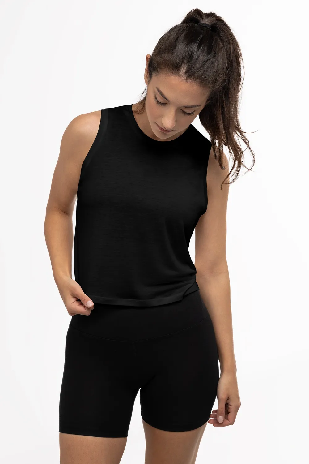 Tripulse AER Relaxed Tencel Crop Top träningstopp sval