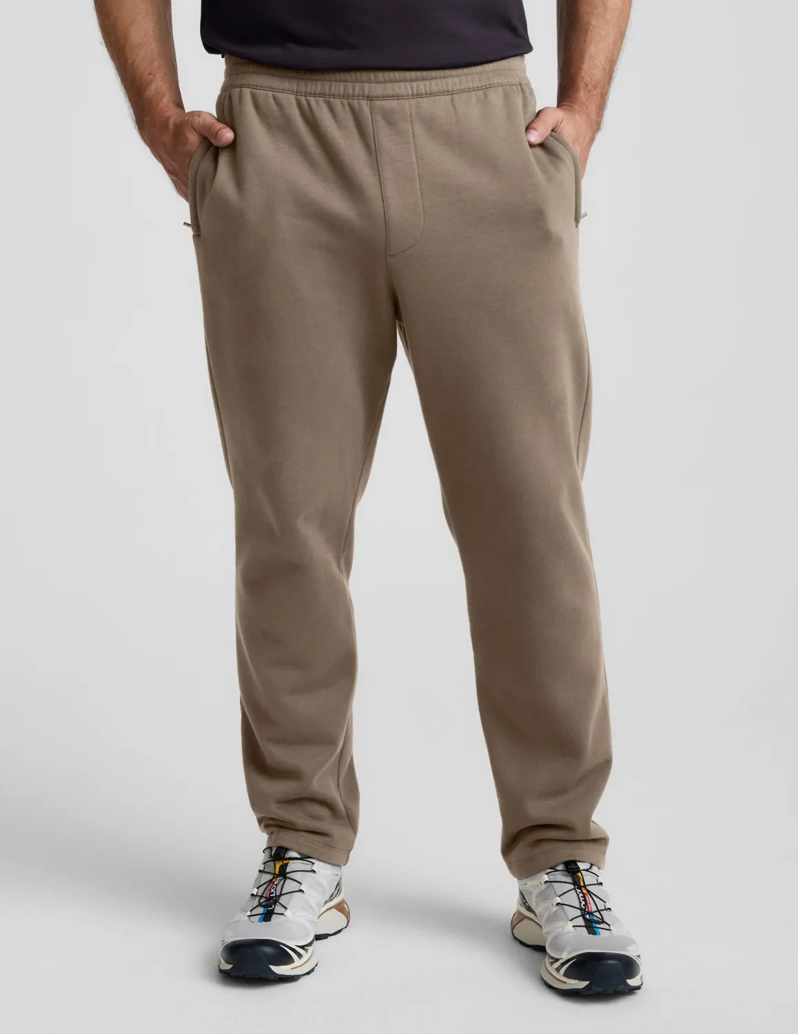 Beyond Yoga LuxeFleece Straight Leg mjukisbyxor Mushroom mjuk fleece