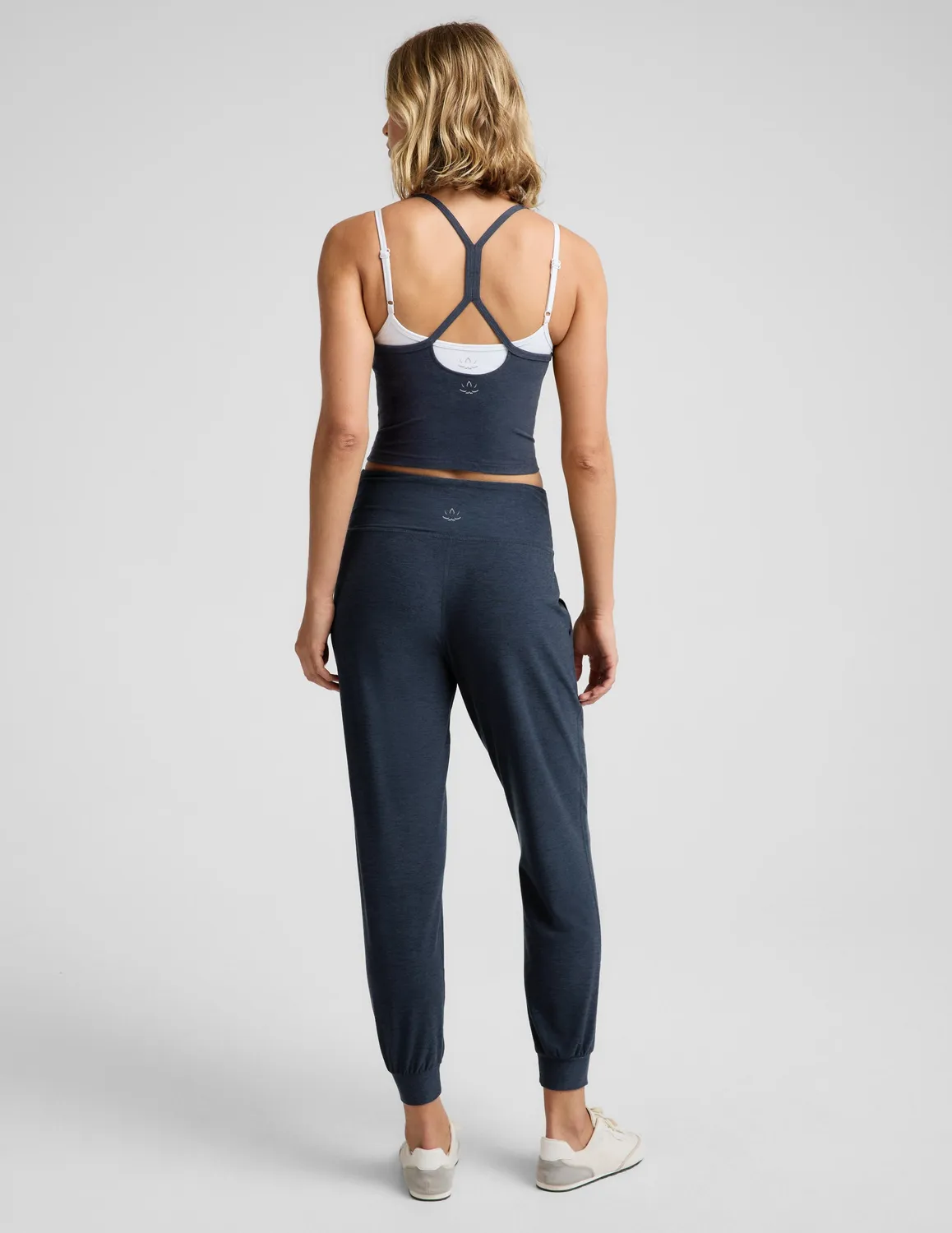 Beyond Yoga Midweight Spacedye Midi Jogger träningsbyxor Nocturnal Navy