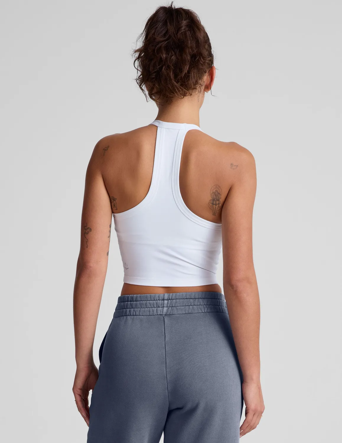 Beyond Yoga Spacedye On The Up Cropped Tank linne Cloud White stretch