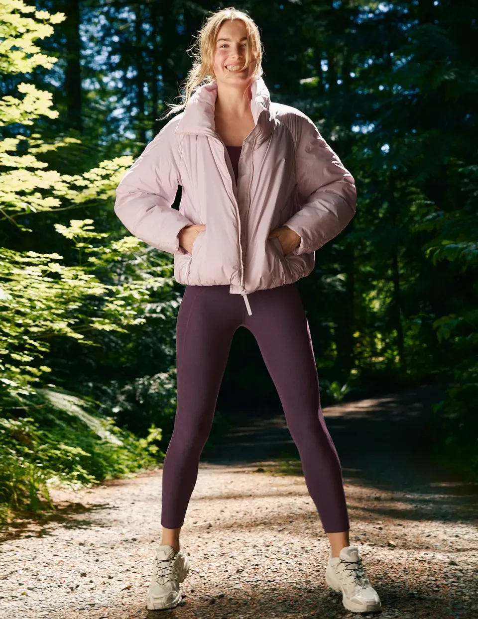 Beyond Yoga Spacedye Out Of Pocket High Waisted Midi leggings aubergine med fickor