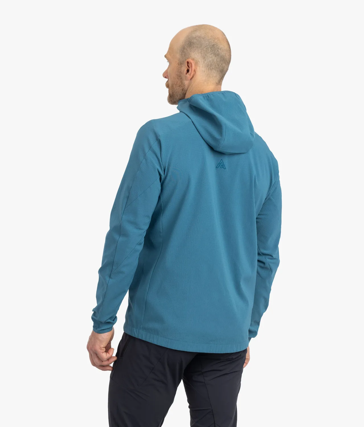 7MESH Spruce huvtröja Lake Blue vindskyddande