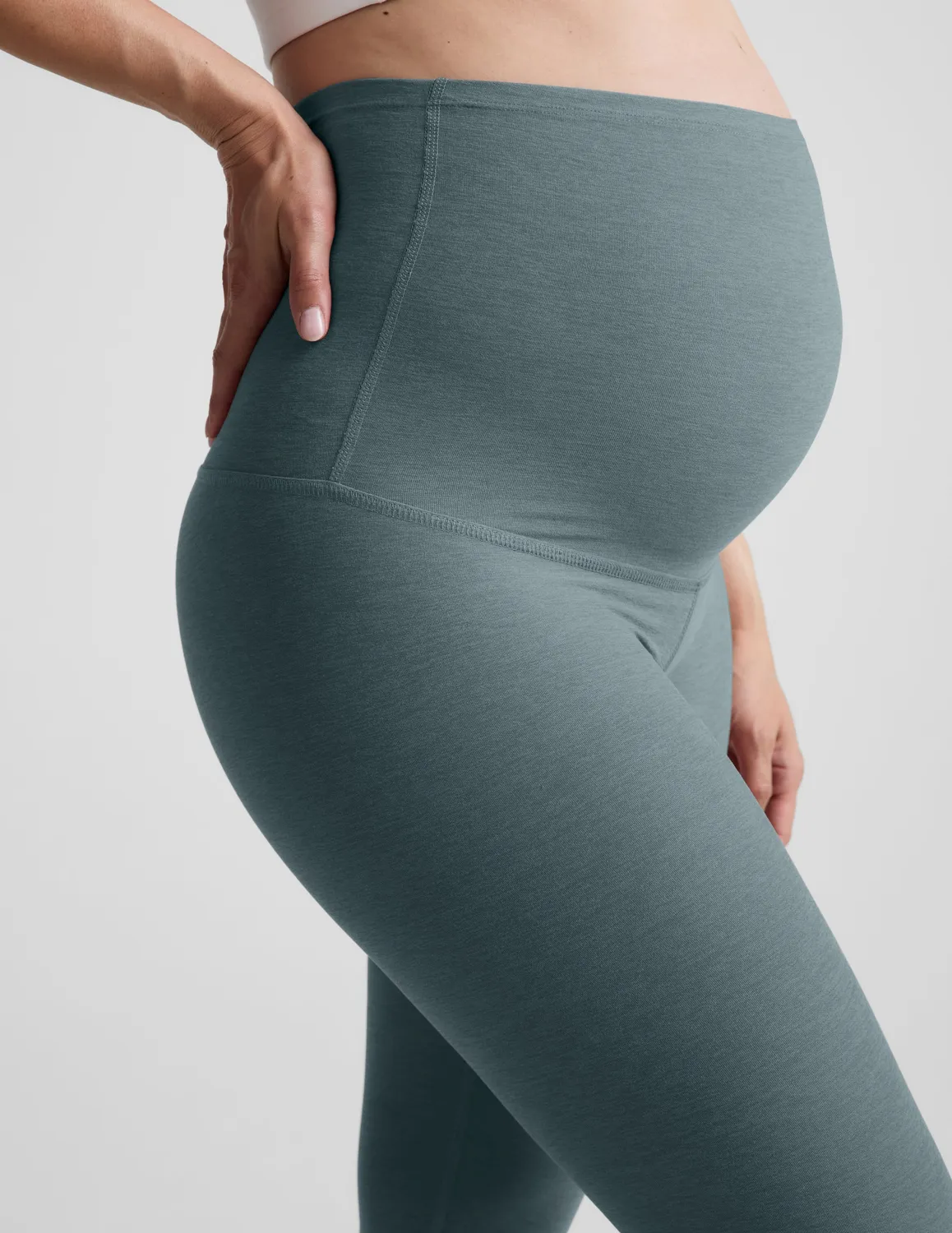 Beyond Yoga Spacedye Love The Bump Maternity 20.5" Capri Legging Storm Heather