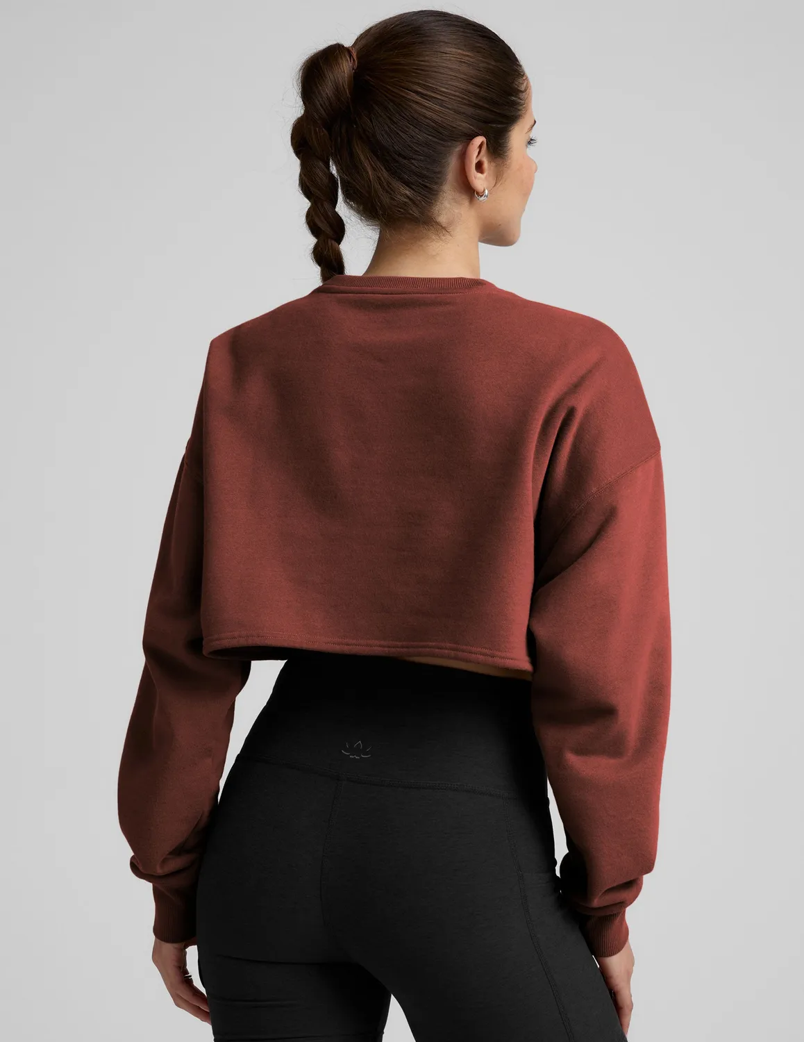 Beyond Yoga LuxeFleece Cropped sweatshirt Cinnamon brun