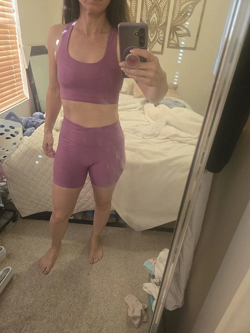 Beyond Yoga Spacedye Simplicity Long Line Bra 2.0 träningsbh Wild Flower Blue stöd