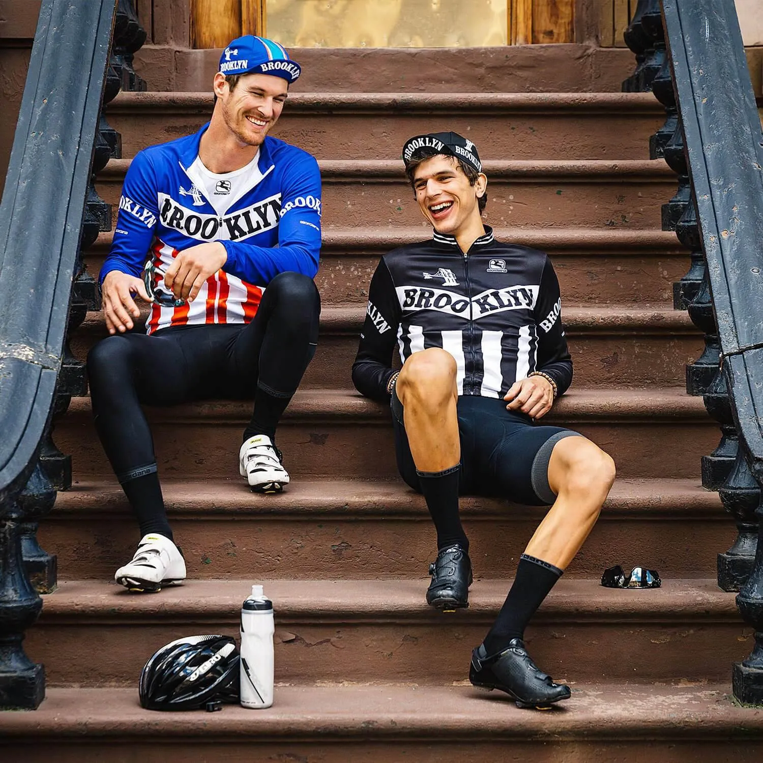 Giordana Brooklyn långärmad cykeltröja blå borstad
