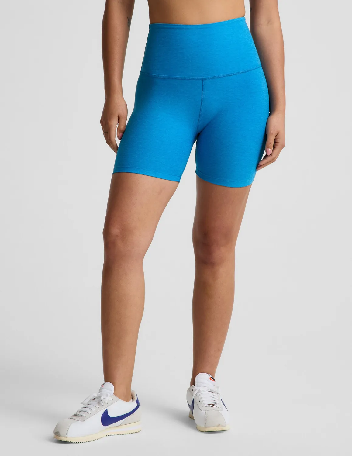 Beyond Yoga Spacedye Keep Pace 5" bikershorts Malibu Lagoon blå melerad