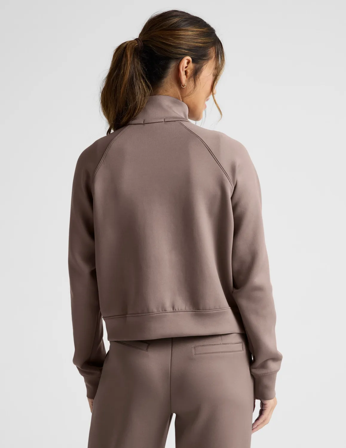 Beyond Yoga In The Flow Bomber bomberjacka Cappuccino med fickor