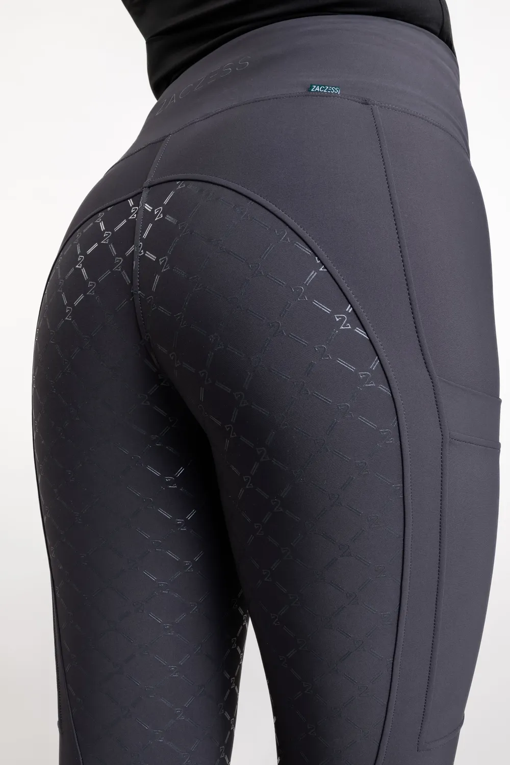 ZacZess Ohio ridleggings graphite full grip hög midja