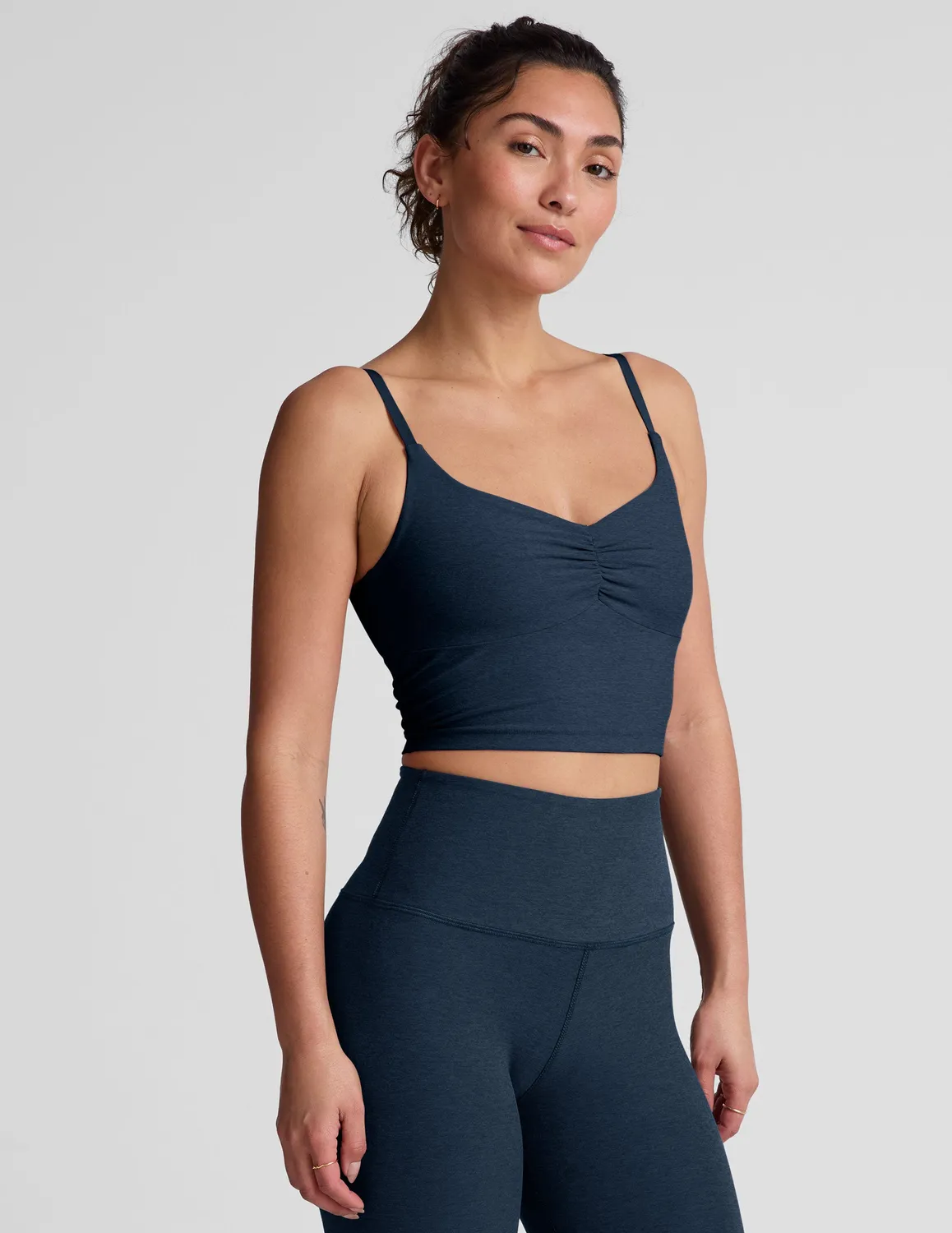 Beyond Yoga Spacedye Raise The Barre linne Nocturnal Navy med inbyggd bh