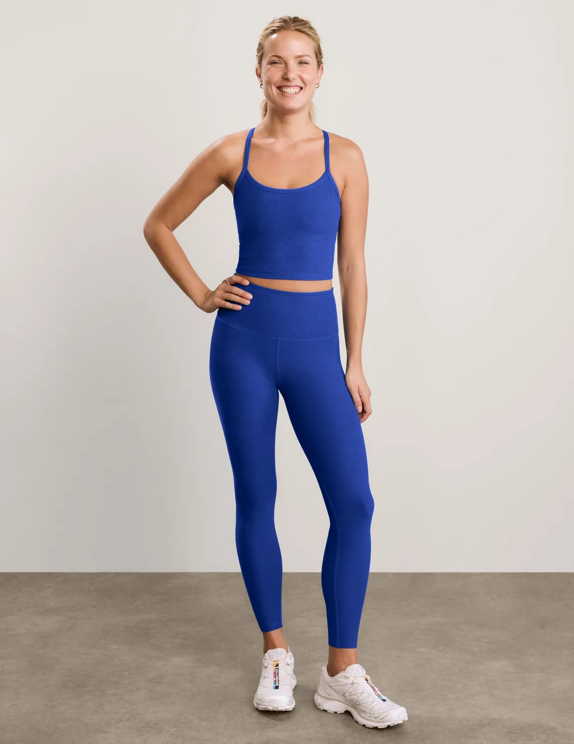 Beyond Yoga Spacedye Caught In The Midi High Waisted leggings Ultra Blue mjuk