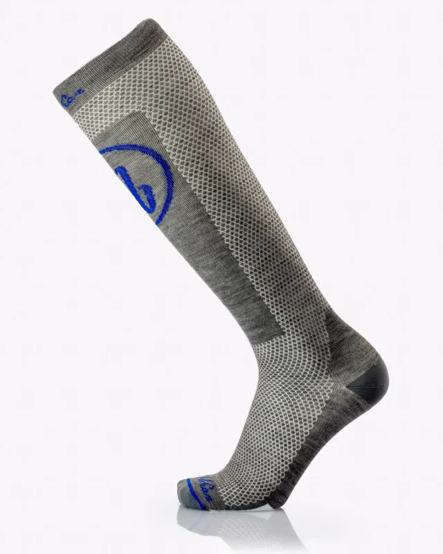 MB Wear Pro Race Grey/Blue skidstrumpor L stöd