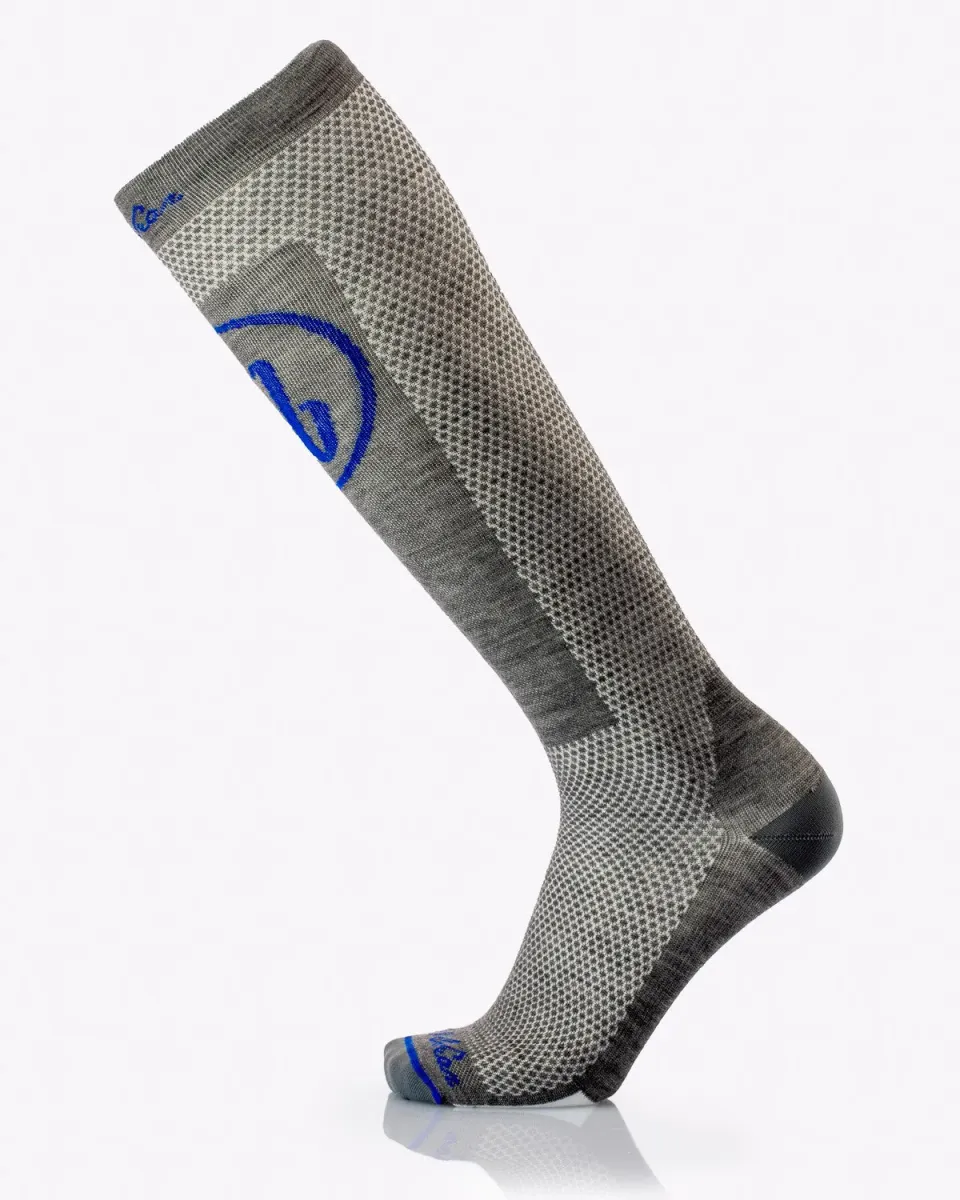 MB Wear Pro Race Grey/Blue skidstrumpor L stöd
