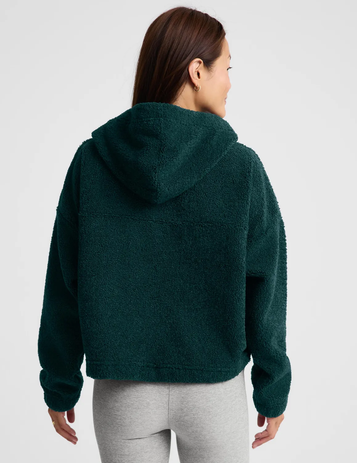 Beyond Yoga Unity 1/4 Zip Hoodie hoodie Dark Ivy bouclé